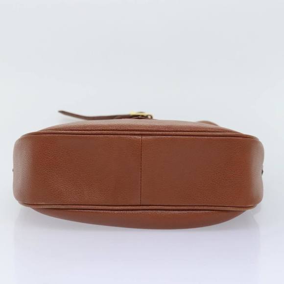 SAINT LAURENT Shoulder Bag Leather Brown Gold Auth 93349 - Picture 5 of 16